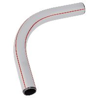 Cable protection conduit bend 90° smooth-ended