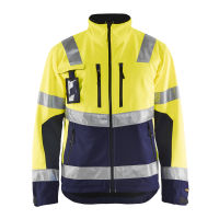Blouson Softshell de signalisation jaune / bleu marine