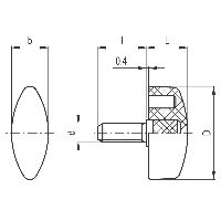 Viti ad alette ELESA PA nere / INOX CT.476 sp