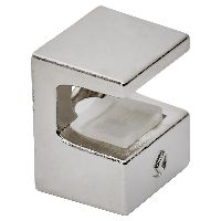 Support d'étagère en verre KRISTAL à visser nickelé