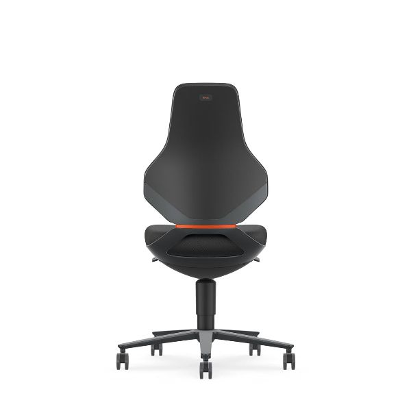 ESD-arbetssnurrstol TEXON, tygklädsel, med hjul, låg, Sitsfärg: ESD