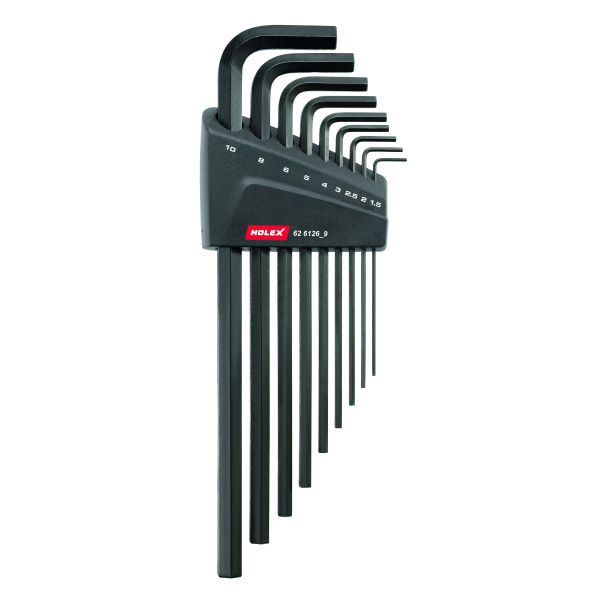 Sada 6hranných úhlových klíčů fosfátované, Počet klíčů: 9