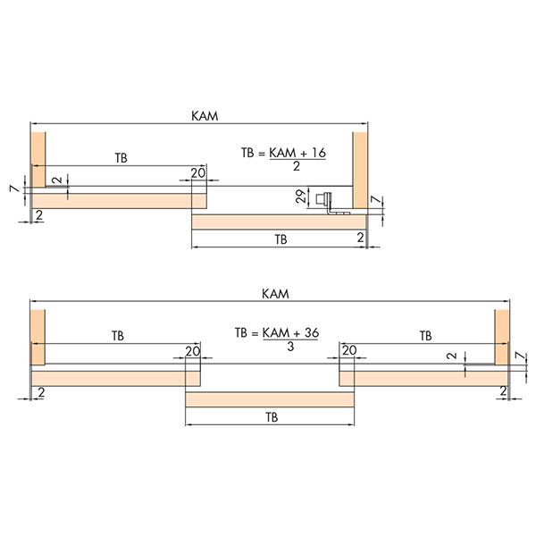 Hawa Combino 35 H FS Schiebetürgarnitur