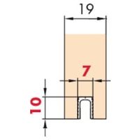 Hawa Clipo 15/16 guide rail 7x10mm anthracite