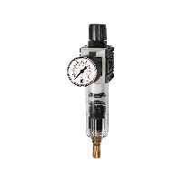 Regulador con filtro «FUTURA-mini», recipiente de policarbonato, manómetro estándar, VA, G 1/4, 0, 5-10