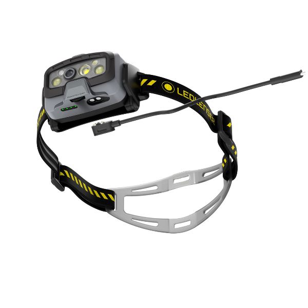 Aufladbare Arbeits-Stirnlampe mit automatischer Steuerung, Digitalfokus und rotem Frontlicht