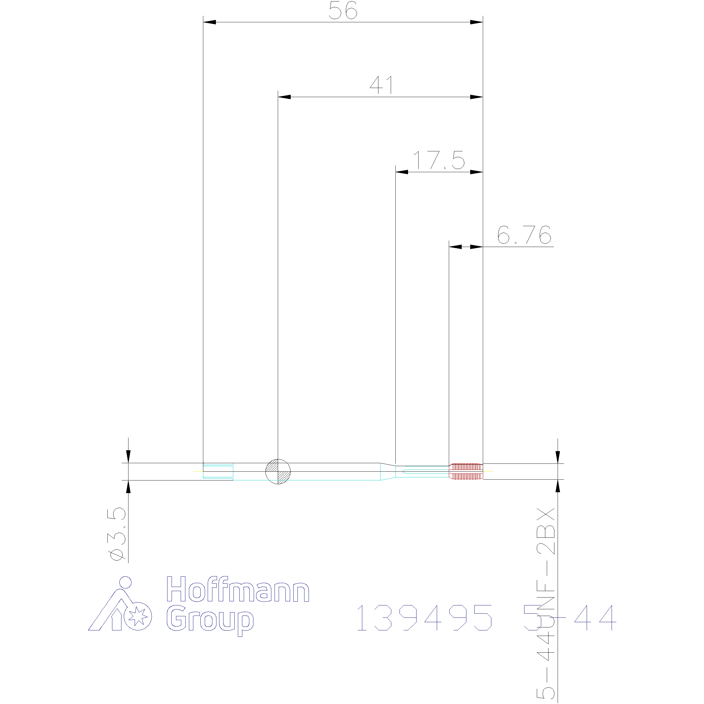 GARANT Master Form Steel Maschinen-Gewindeformer mit Schmiernuten HSS-E-PM, TiAlN, UNF: 5-44