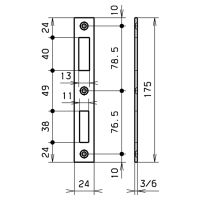 MSL Flachschliessblech eckig B-1921