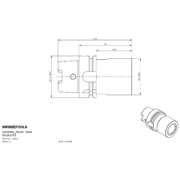 Registrazione HSK A 63 / CAD 55