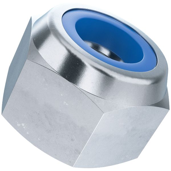 Sechskantmuttern mit Klemmteil niedrige Form Feingewinde DIN 985-10 znb