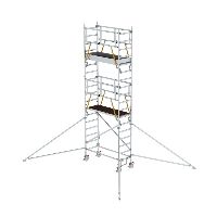 Rulletårn SG 0,75 x 1,80 m med stabilisatorer Platformshøjde 4,47 m
