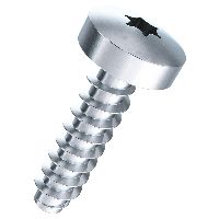 Vis à tôle à tête plate six lobes internes ISO 14585F-acier zingué bleu