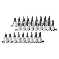 Rátűzőkulcs készlet Torx®-hoz, 3/8 col négyszög, 9 darabos, Típus: 3/8