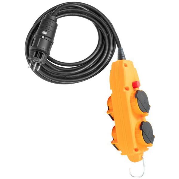 Ciabatta protetta contro gli spruzzi d’acqua, IP44, 4x