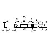 MSL Winkelschliessblech eckig B-1501.131 verzinkt