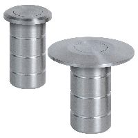 Planet Bodenmulde rund Edelstahl matt