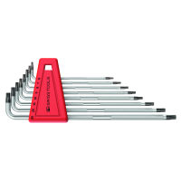 Hajlított kulcs készlet Torx®-hoz, recézett, Csavarhúzók száma: 8