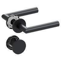 Qolibri Slidebloc® ultra Drückergarnitur 1106 Rundrosetten Black satin