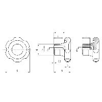ELESA Sterngriffe DP sw/St brüniert VL.155