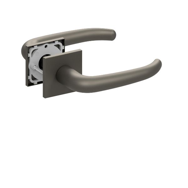 Qolibri Slidebloc® ultra Paire de poignées 1103 rosaces carrée Titan satin