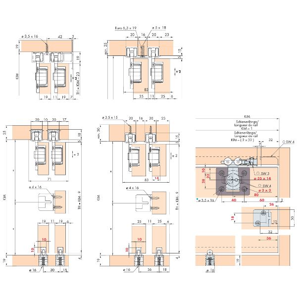 Hawa Clipo 26 H Inslide (IS) 2-panel sliding door set