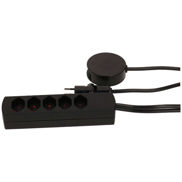 Steckdosenleiste Safety Line ClipClap, 5x Typ 13, schwarz