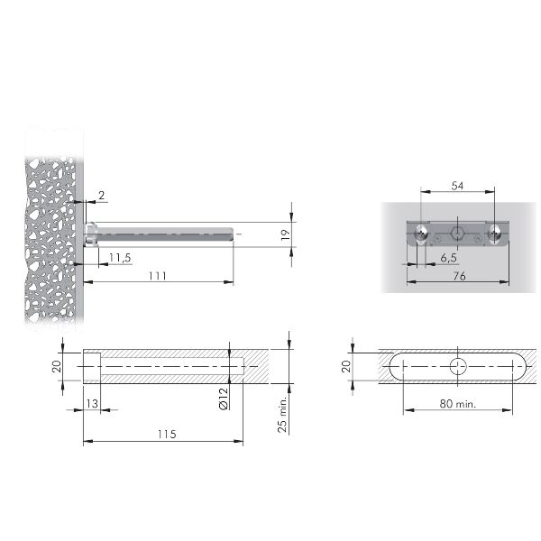 Console de tablard Nova 15 zingué bleu Ø 12mm