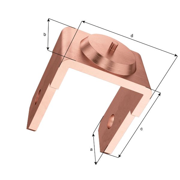 HBS Doppelflachstecker Stahl 4.8 verkupfert 6,3