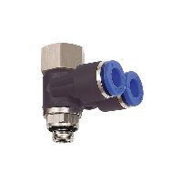 Racor en ángulo en Y «Serie azul», giratorio, M5 i./a.