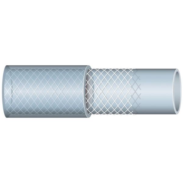 Furtun cu inserţie textilă transparent, PVC, Lungime 50 m, ⌀ interior al furtunului: 9mm