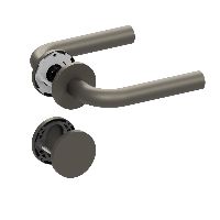 Qolibri Slidebloc® ultra Drückergarnitur 1100 Rundrosetten Titan satin