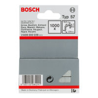 Fladtrådshæfteklamme type 57, 10,6 x 1,25 x 6 mm, pakke a 1000 stk.