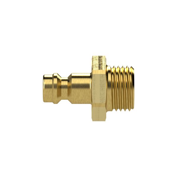 Nippel voor koppelingen NW 5, messing blank, G 1/8 AG, SW 14