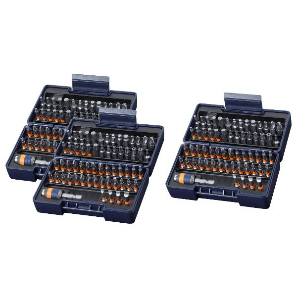 3× súprava skrutkovacích hrotov každá 61-dielna 61