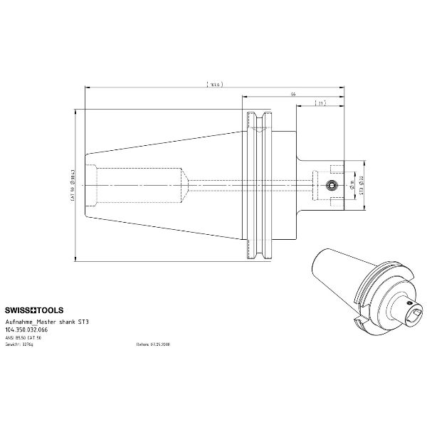 Admisión CAT 50 ANSI B5.50 / ST3