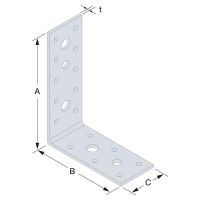 Connettore ad angolo in acciaio inox AG zincato a caldo