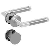 Qolibri Slidebloc® ultra Garniture de porte 1174 rosaces rondes inox mat