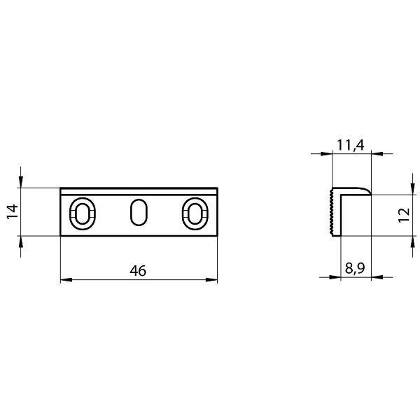 effeff Elément en applique FaFix rehaussé 3mm pour 27/24