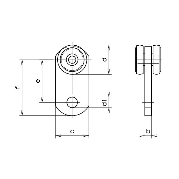 MEA Einfachrolle zum Einhängen Stahl verzinkt Grösse 0