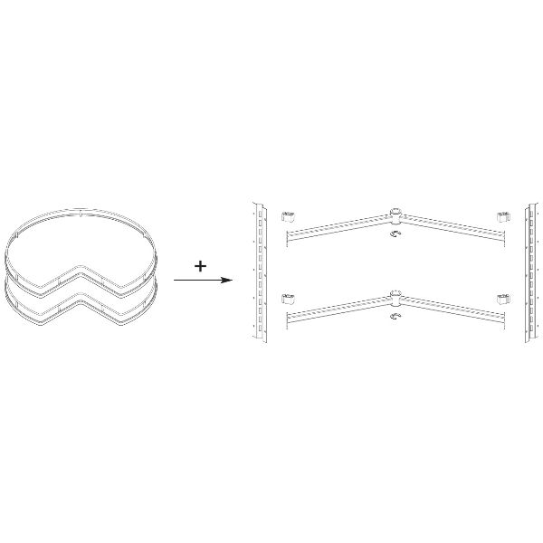 VAUTH-SAGEL VS COR Wheel Pro 3/4 avec 2 plateaux 800mm bl/chr
