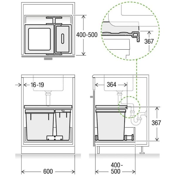 MÜLLEX waste separation system X-LINE X60 Basic M7