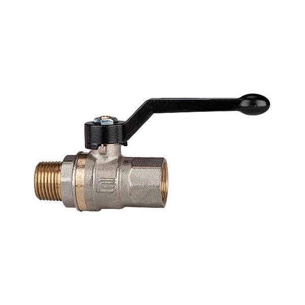 Kulový ventil s dlouhým závitem, IG/AG, mosaz ponikrovaná, Rp/R 3/4