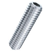 Viti di fermo con esagono incassato e punta ISO 4027-45H zincato blu