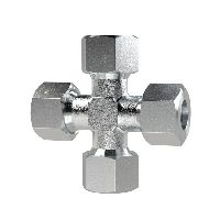 Kryds-skruesamling, rør-AØ5mm, galvaniseret stål