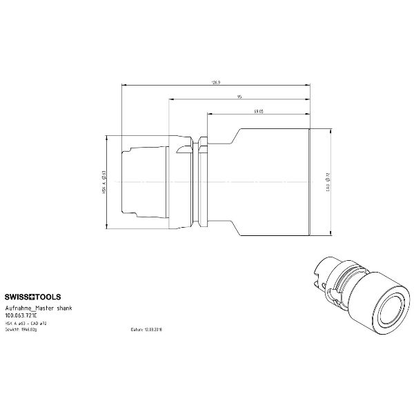 Registrazione HSK A 63 / CAD 72