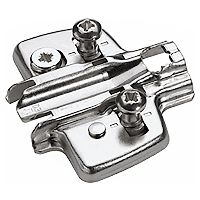 Hettich Kreuzmontageplatte Direkt mit Systemschrauben Sensys/Intermat vernickelt