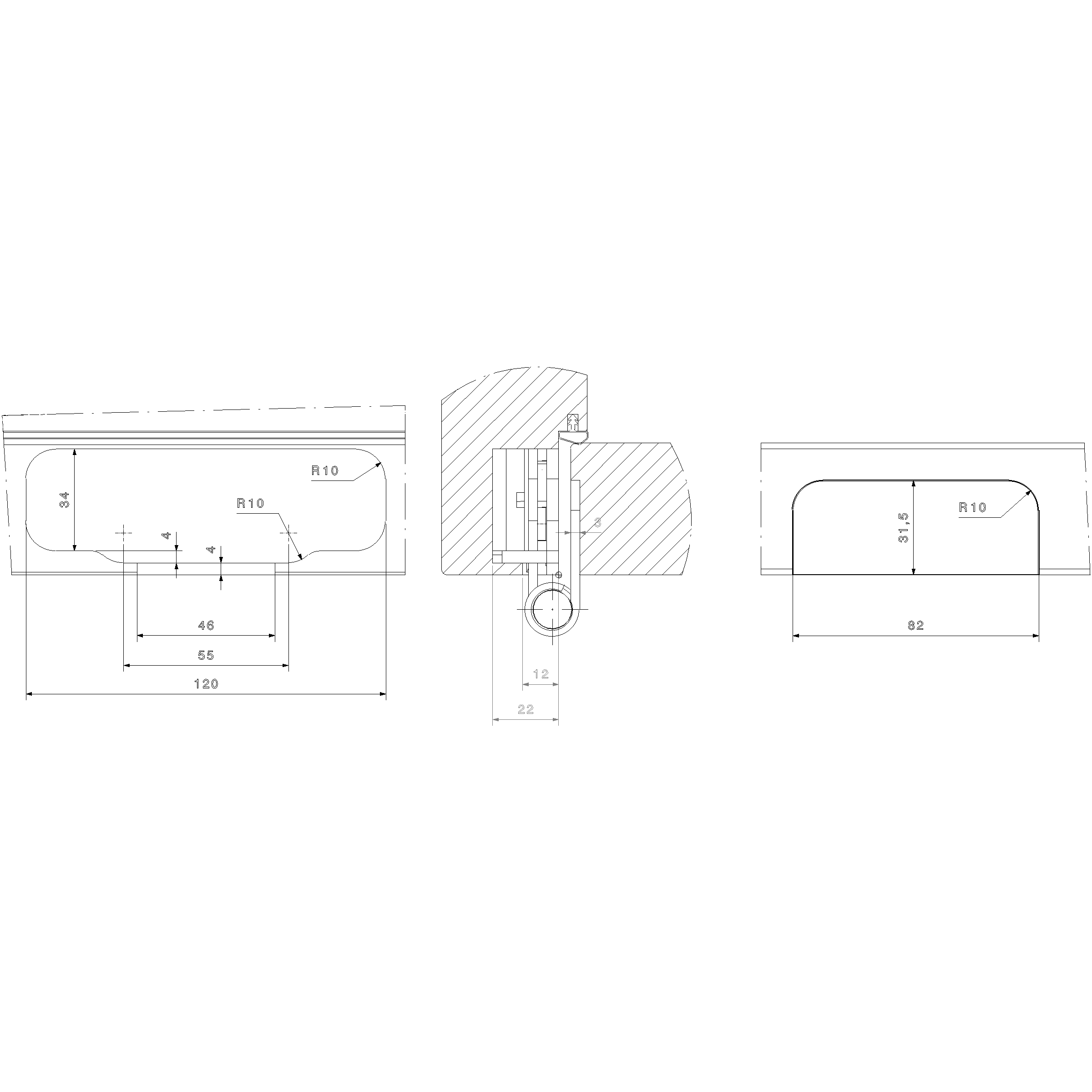 SFS Fiche à fraiser Just 3D cadre en bois nickelé mat