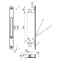 G-U BKS Falztreibriegel B1899 Rundstulp 20x235mm