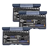 GARANT Vorteilspack 3 Stück Steckschlüssel-Sortiment 1/4 Zoll-Vierkant, 41-teilig