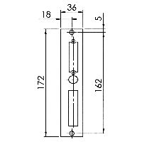 Gâche pour serrure de portail inox